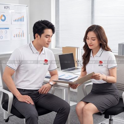 Đồng phục áo polo may sẵn màu trắng PLS05006 1