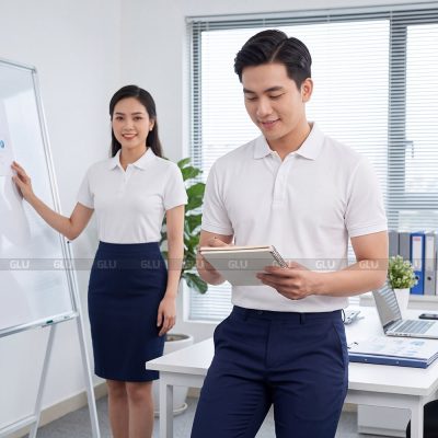 Đồng phục áo polo tay ngắn may sẵn thoải mái PLS02032 1