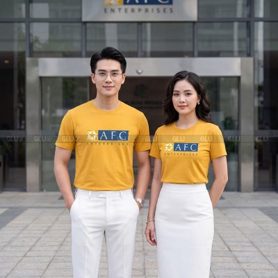 Đồng phục áo thun cổ tròn may sẵn số lượng lớn 2
