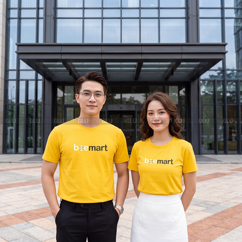 Đồng phục cổ tròn may sẵn may gia công tỉ mỉ giá rẻ 2