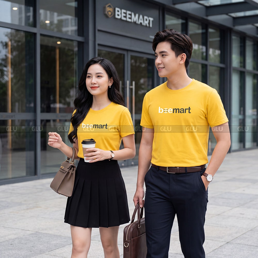 Đồng phục cổ tròn may sẵn may gia công tỉ mỉ giá rẻ 5