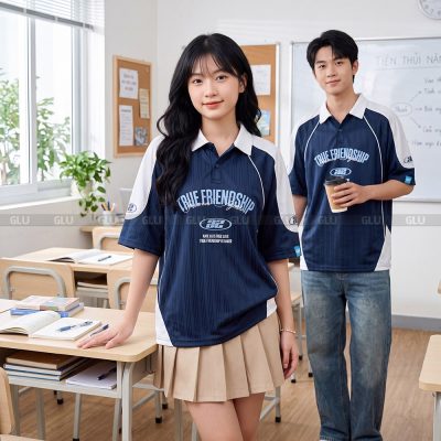 Mẫu áo lớp có cổ đẹp trẻ trung 6