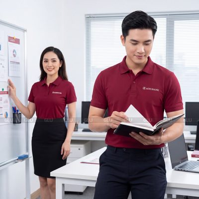 Mẫu đồng phục áo polo cao cấp may sẵn màu đỏ đô PLS01056 4