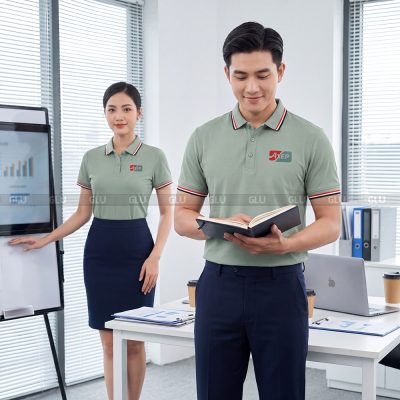 Xưởng may áo thun polo nam nữ giá rẻ có sẵn nhanh chóng 2